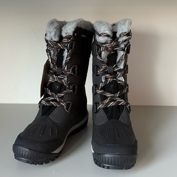 BearPaw Desdemona Black Winter Boots Size 8 NEW - Picture 10 of 11